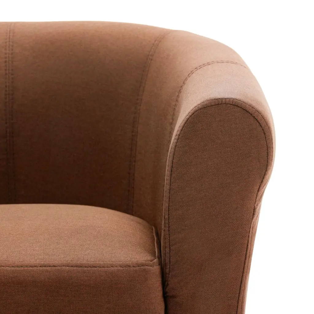 vidaXL Armchair Brown Fabric