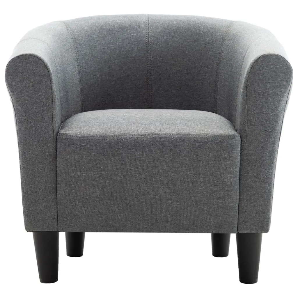 vidaXL Armchair Light Grey Fabric
