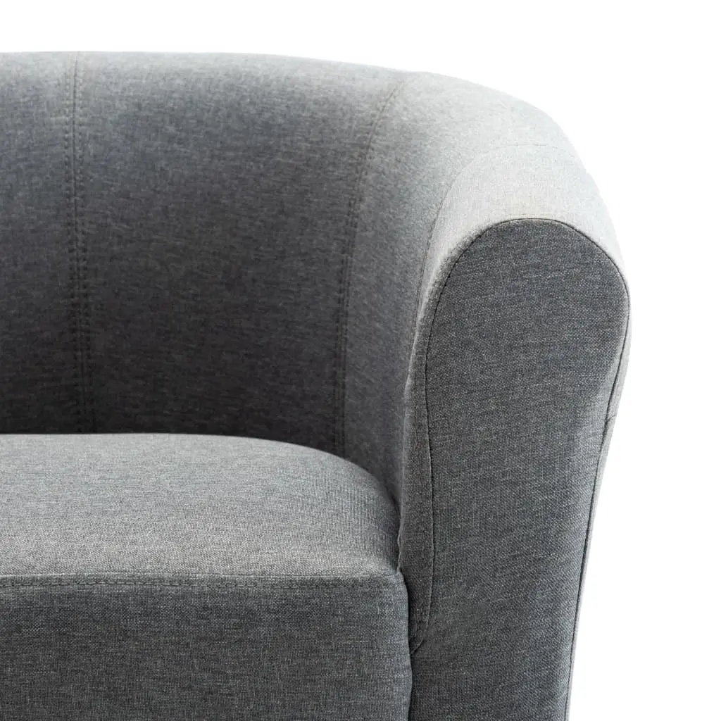 vidaXL Armchair Light Grey Fabric