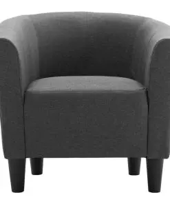 vidaXL Armchair Dark Grey Fabric