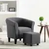 vidaXL Armchair Dark Grey Fabric vidaXL Armchair Dark Grey Fabric