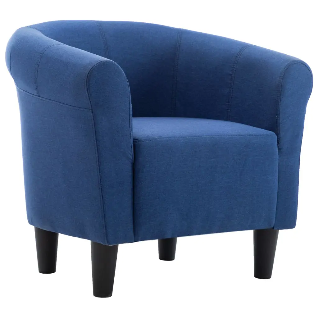 vidaXL Armchair Blue Fabric