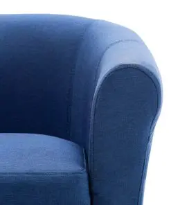vidaXL Armchair Blue Fabric