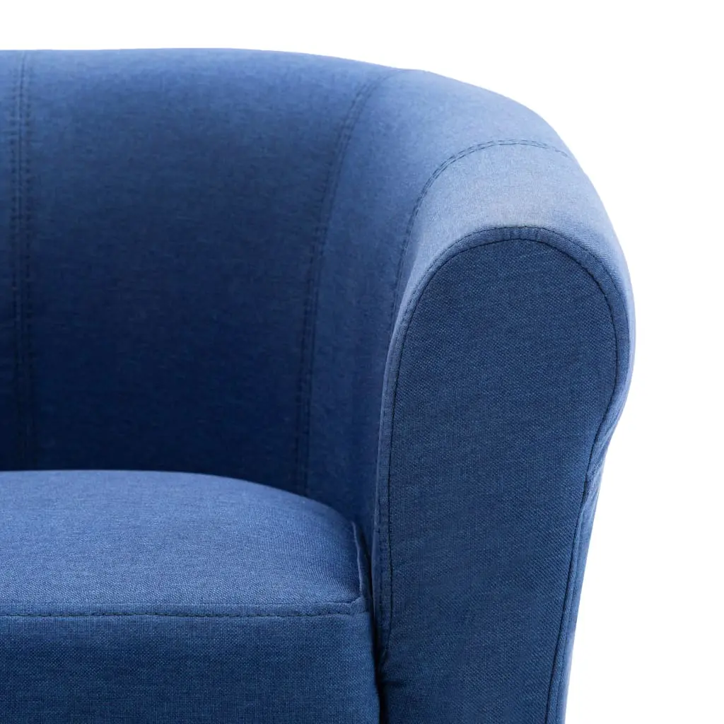vidaXL Armchair Blue Fabric