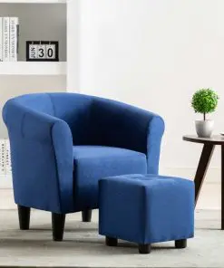 vidaXL Armchair Blue Fabric