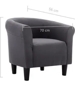 vidaXL Armchair Black Fabric