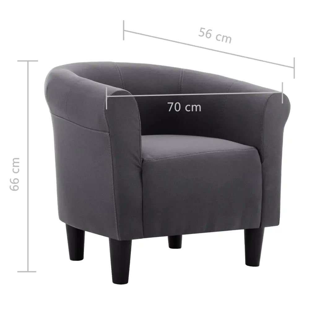 vidaXL Armchair Black Fabric