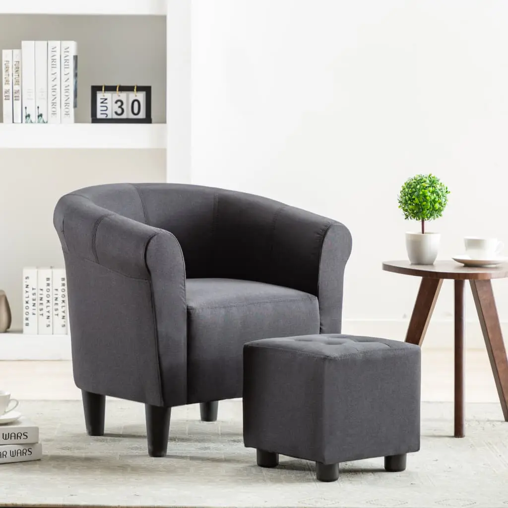 vidaXL Armchair Black Fabric