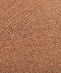 vidaXL 2 Piece Armchair and Stool Set Brown Fabric