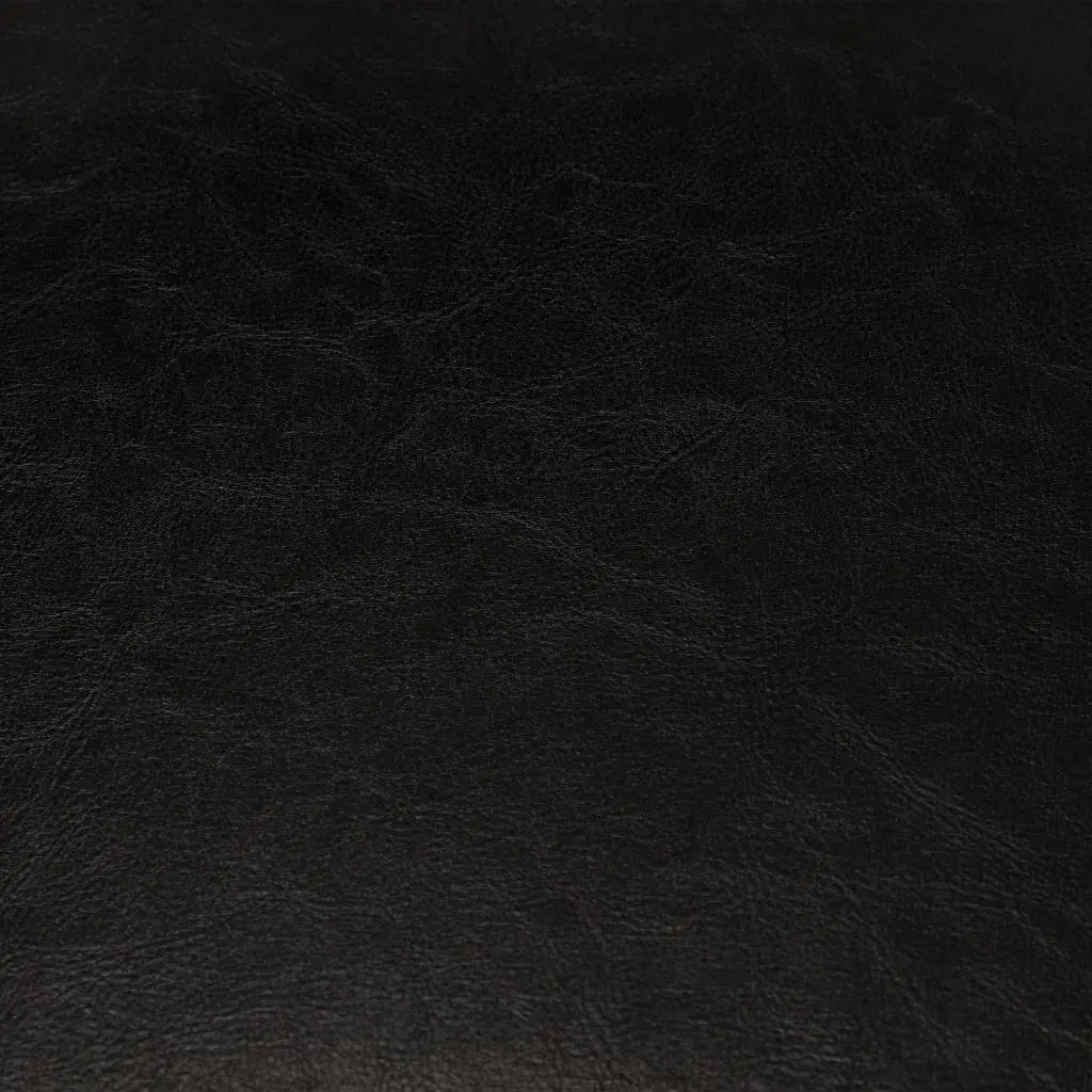 vidaXL Tub Chair with Footstool Black Faux Leather