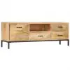 vidaXL TV Cabinet 130x30x45 cm Solid Mango Wood vidaXL TV Cabinet 130x30x45 cm Solid Mango Wood