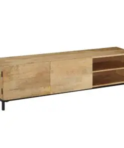vidaXL TV Cabinet 145x30x41 cm Solid Mango Wood