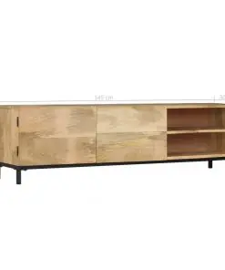 vidaXL TV Cabinet 145x30x41 cm Solid Mango Wood