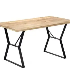 vidaXL Dining Table 140x80x76 cm Solid Mango Wood