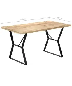 vidaXL Dining Table 140x80x76 cm Solid Mango Wood