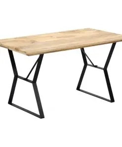 vidaXL Dining Table 140x80x76 cm Solid Mango Wood