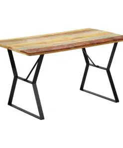 vidaXL Dining Table 140x80x76 cm Solid Reclaimed Wood