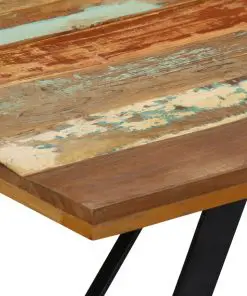 vidaXL Dining Table 140x80x76 cm Solid Reclaimed Wood
