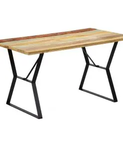 vidaXL Dining Table 140x80x76 cm Solid Reclaimed Wood
