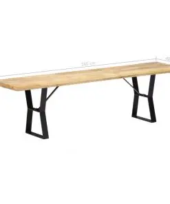 vidaXL Bench 160 cm Solid Mango Wood