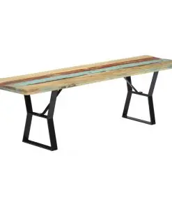 vidaXL Bench 160 cm Solid Reclaimed Wood