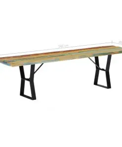 vidaXL Bench 160 cm Solid Reclaimed Wood