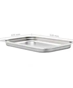 vidaXL Gastronorm Containers 4 pcs GN 1/1 40 mm Stainless Steel