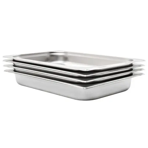 vidaXL Gastronorm Containers 4 pcs GN 1/1 65 mm Stainless Steel