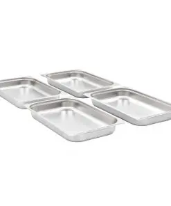 vidaXL Gastronorm Containers 4 pcs GN 1/1 65 mm Stainless Steel