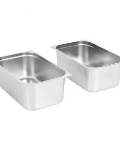 vidaXL Gastronorm Containers 2 pcs GN 1/1 200 mm Stainless Steel