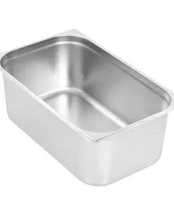 vidaXL Gastronorm Containers 2 pcs GN 1/1 200 mm Stainless Steel