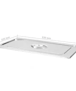 Lids for GN 1/1 Pan 2 pcs Stainless Steel