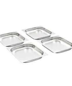 vidaXL Gastronorm Containers 8 pcs GN 1/2 40 mm Stainless Steel
