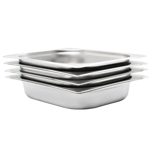 vidaXL Gastronorm Containers 4 pcs GN 1/2 65 mm Stainless Steel