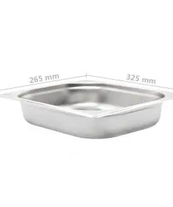 vidaXL Gastronorm Containers 4 pcs GN 1/2 65 mm Stainless Steel
