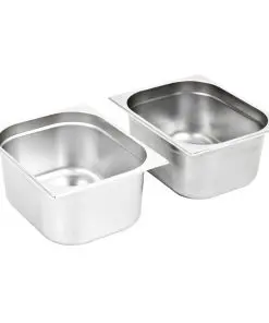 vidaXL Gastronorm Containers 2 pcs GN 1/2 150 mm Stainless Steel