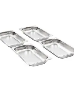 vidaXL Gastronorm Containers 12 pcs GN 1/3 40 mm Stainless Steel
