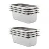 vidaXL Gastronorm Containers 8 pcs GN 1/3 100 mm Stainless Steel vidaXL Gastronorm Containers 8 pcs GN 1/3 100 mm Stainless Steel
