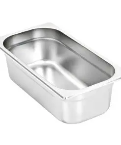 vidaXL Gastronorm Containers 8 pcs GN 1/3 100 mm Stainless Steel