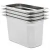 vidaXL Gastronorm Containers 4 pcs GN 1/3 200 mm Stainless Steel