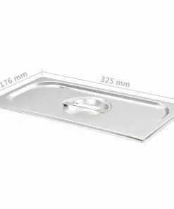 Lids for GN 1/3 Pan 4 pcs Stainless Steel