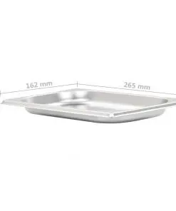 vidaXL Gastronorm Containers 12 pcs GN 1/4 20 mm Stainless Steel