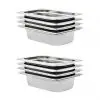 vidaXL Gastronorm Containers 8 pcs GN 1/4 65 mm Stainless Steel