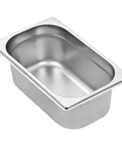 vidaXL Gastronorm Containers 8 pcs GN 1/4 100 mm Stainless Steel