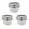 vidaXL Gastronorm Containers 12 pcs GN 1/6 100 mm Stainless Steel vidaXL Gastronorm Containers 12 pcs GN 1/6 100 mm Stainless Steel