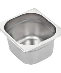 vidaXL Gastronorm Containers 12 pcs GN 1/6 100 mm Stainless Steel