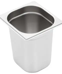 vidaXL Gastronorm Containers 8 pcs GN 1/6 200 mm Stainless Steel