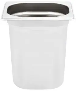 vidaXL Gastronorm Containers 8 pcs GN 1/6 200 mm Stainless Steel