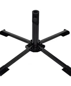 vidaXL Umbrella Stand with Weight Plates Black
