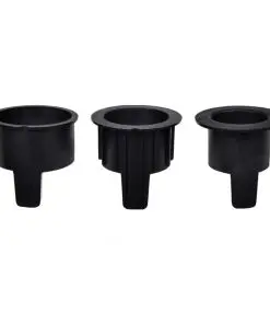 vidaXL Umbrella Stand with Weight Plates Black